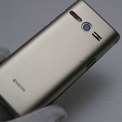 美品 KYF38 かんたんケータイ シャンパンゴールド スマホ 本体 白ロム