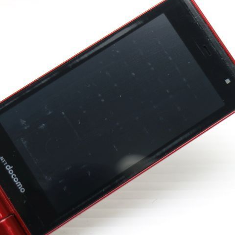 良品中古 F-01E レッド 即日発送 ガラケー FUJITSU DoCoMo 本体 白ロム