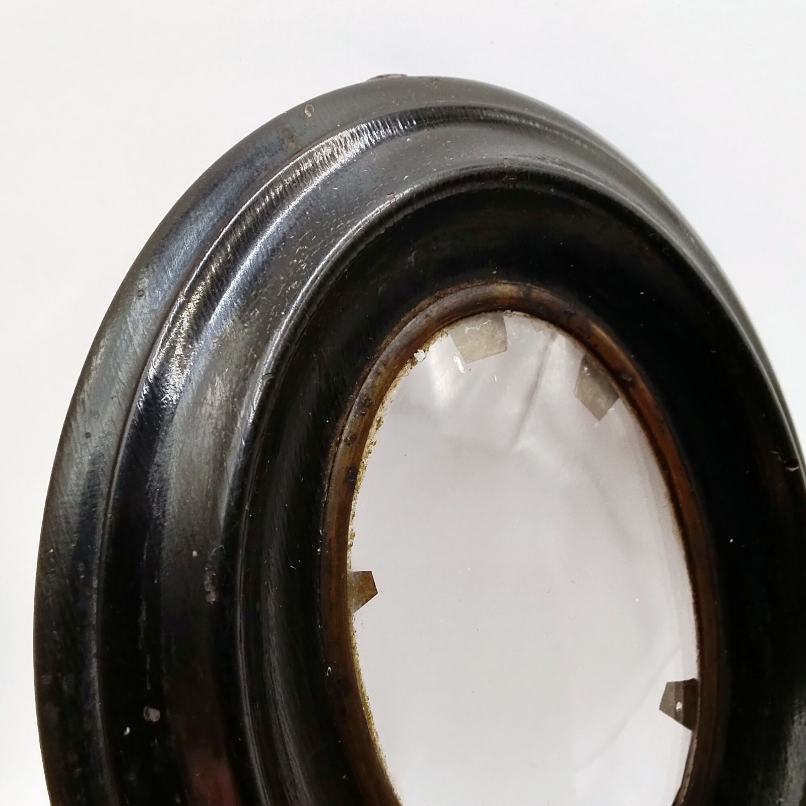 アンティーク オーバルフレーム 19世紀 フランス 楕円 曲面ガラス