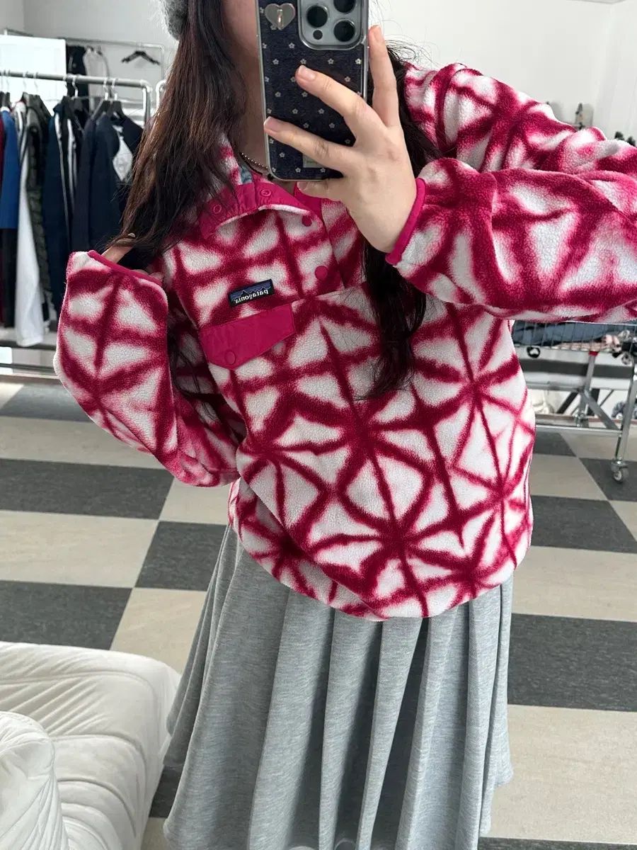 パタゴニア Synchilla ホットピンク パータン スナップ フリース