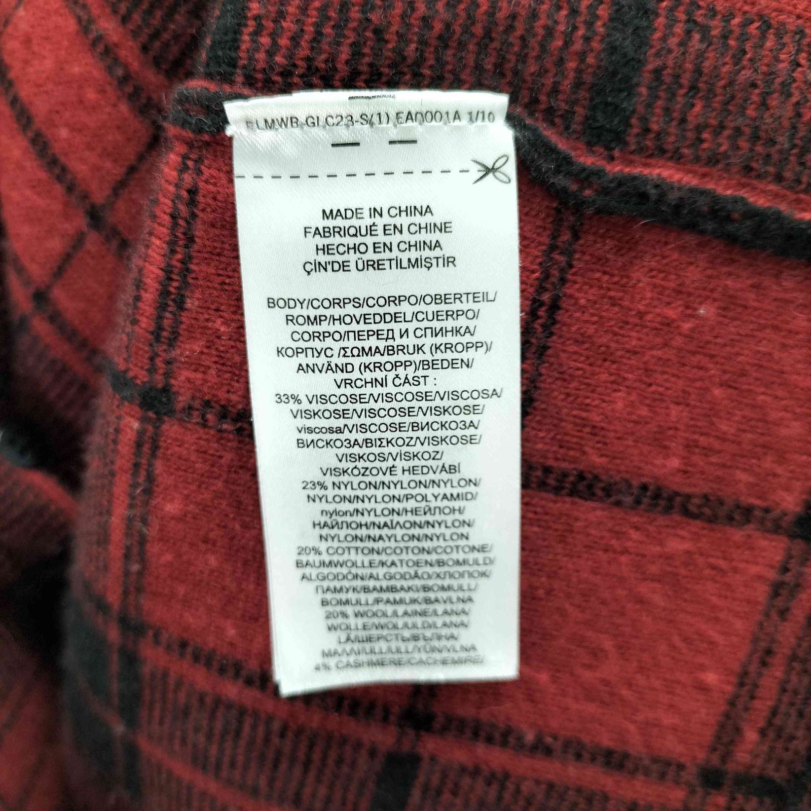 ローレンラルフローレン LAUREN RALPH LAUREN カシミヤ混 チェック柄