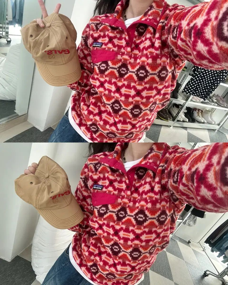 パタゴニア Synchilla シンチラ レッド パータン スナップ フリース