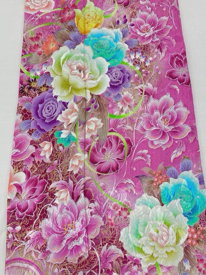 振袖 ラメ刺繍 紋意匠 身丈168cm パールトーン加工済 MO3368 【公式通販】