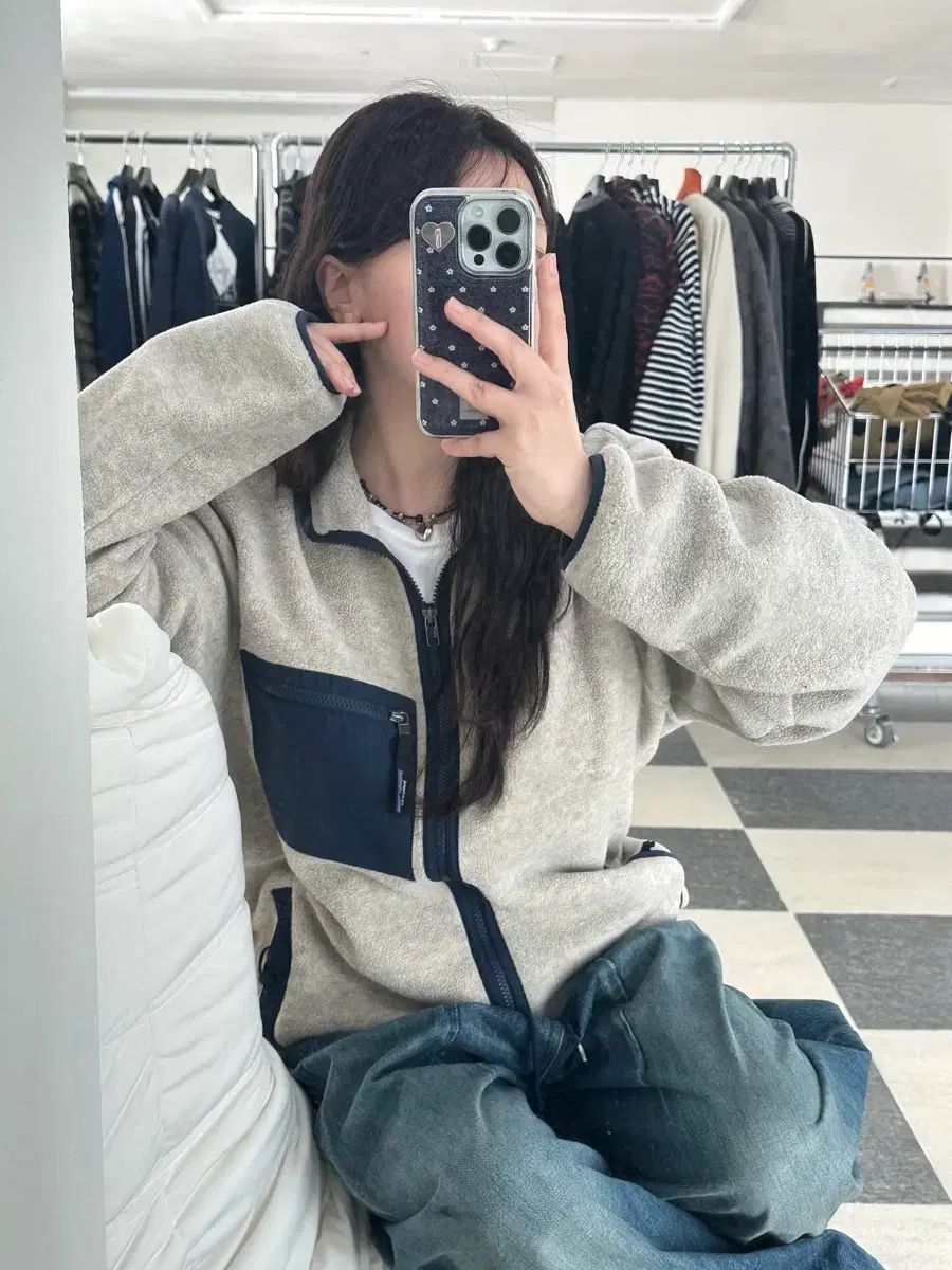  パタゴニア Synchilla シンチラ オートミール|ネイビー ジップアップ ジャケット その他 アウター