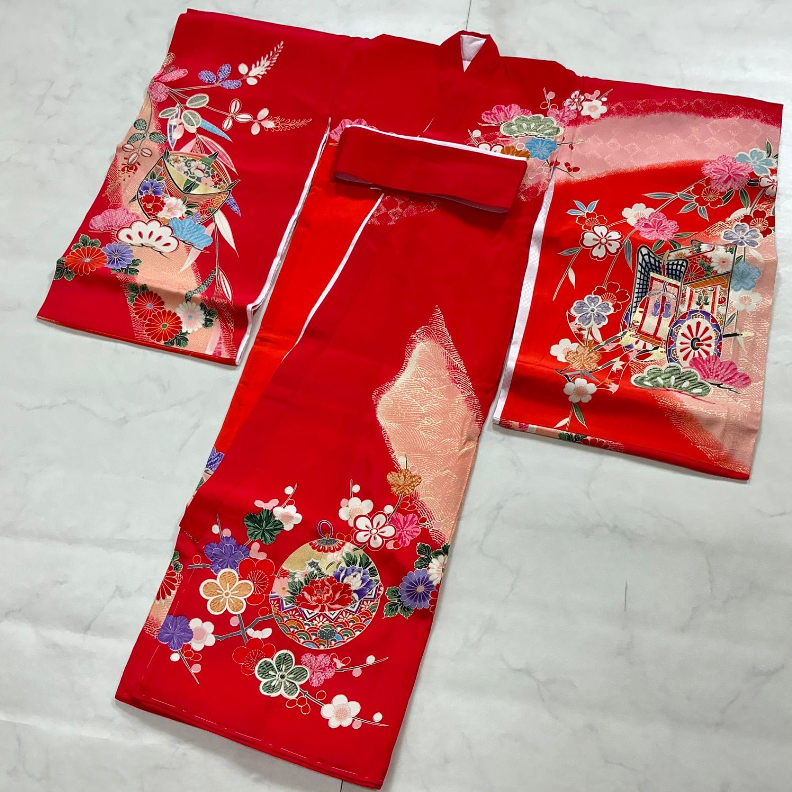 ◇kimono+one◇未使用同然◇産着◇お宮参り◇長襦袢付き◇仕付け糸付き