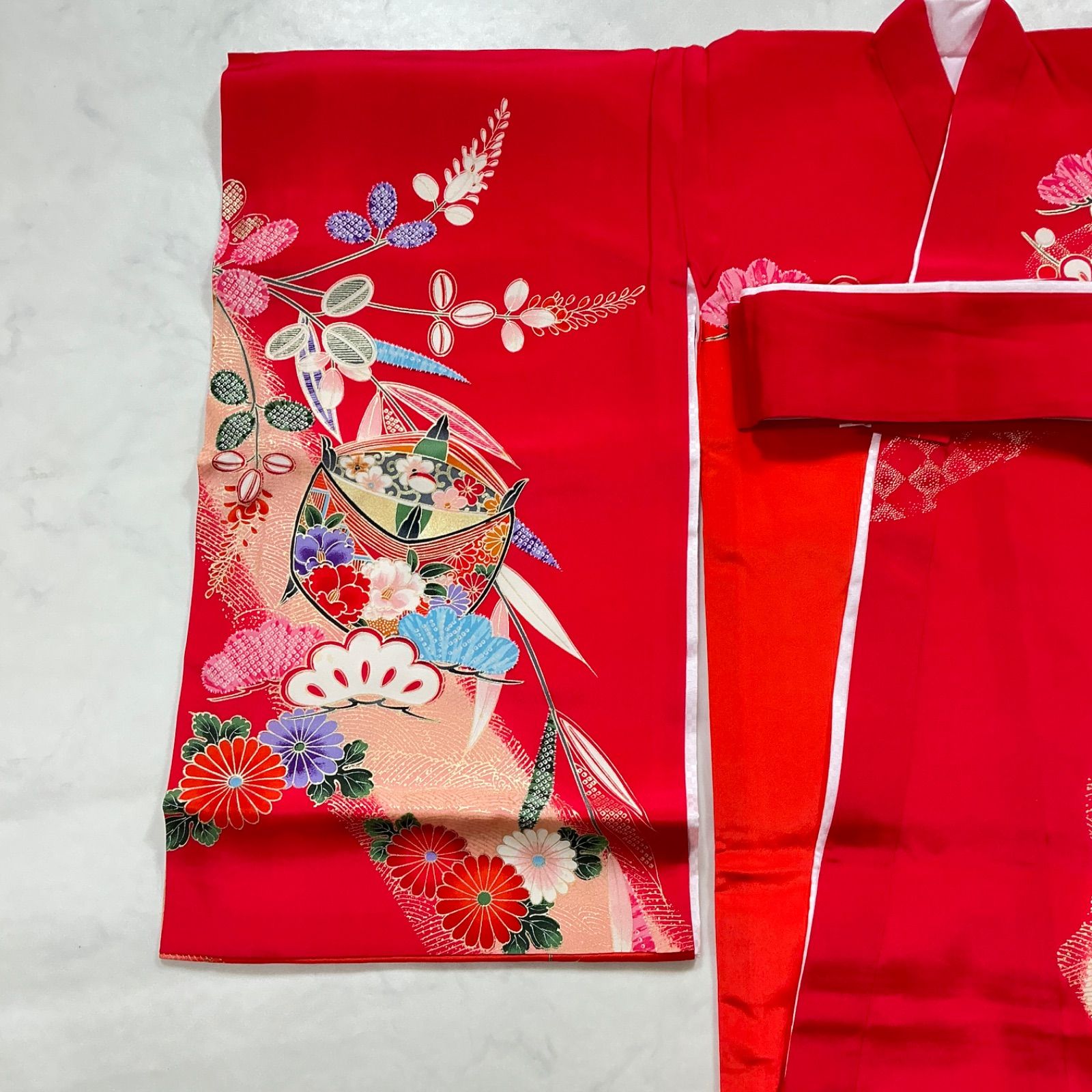 ◇kimono+one◇未使用同然◇産着◇お宮参り◇長襦袢付き◇仕付け糸付き