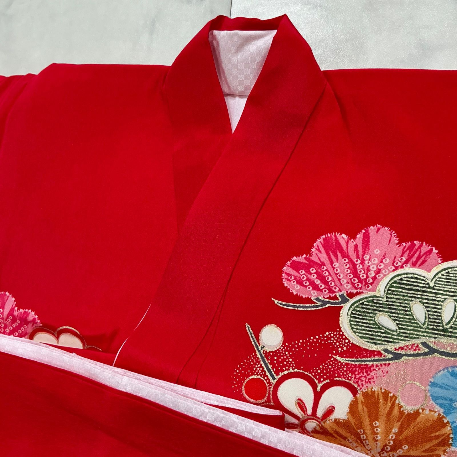 ◇kimono+one◇未使用同然◇産着◇お宮参り◇長襦袢付き◇仕付け糸付き