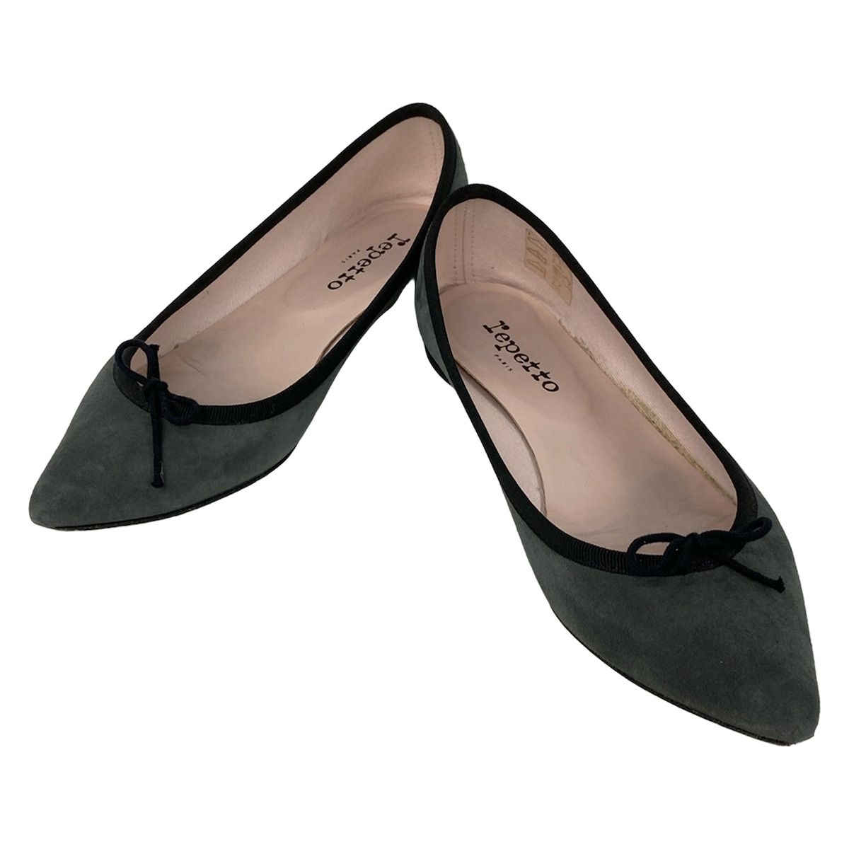 repetto(レペット) フラットシューズ 39 レディース - ダークグレー×黒