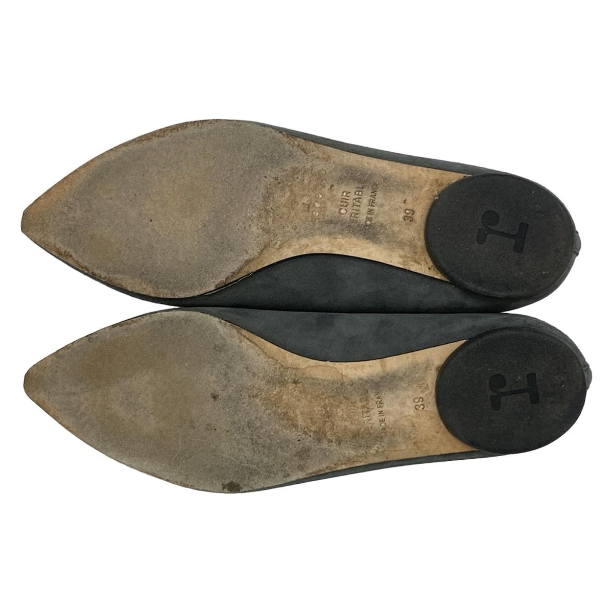 repetto(レペット) フラットシューズ 39 レディース - ダークグレー×黒