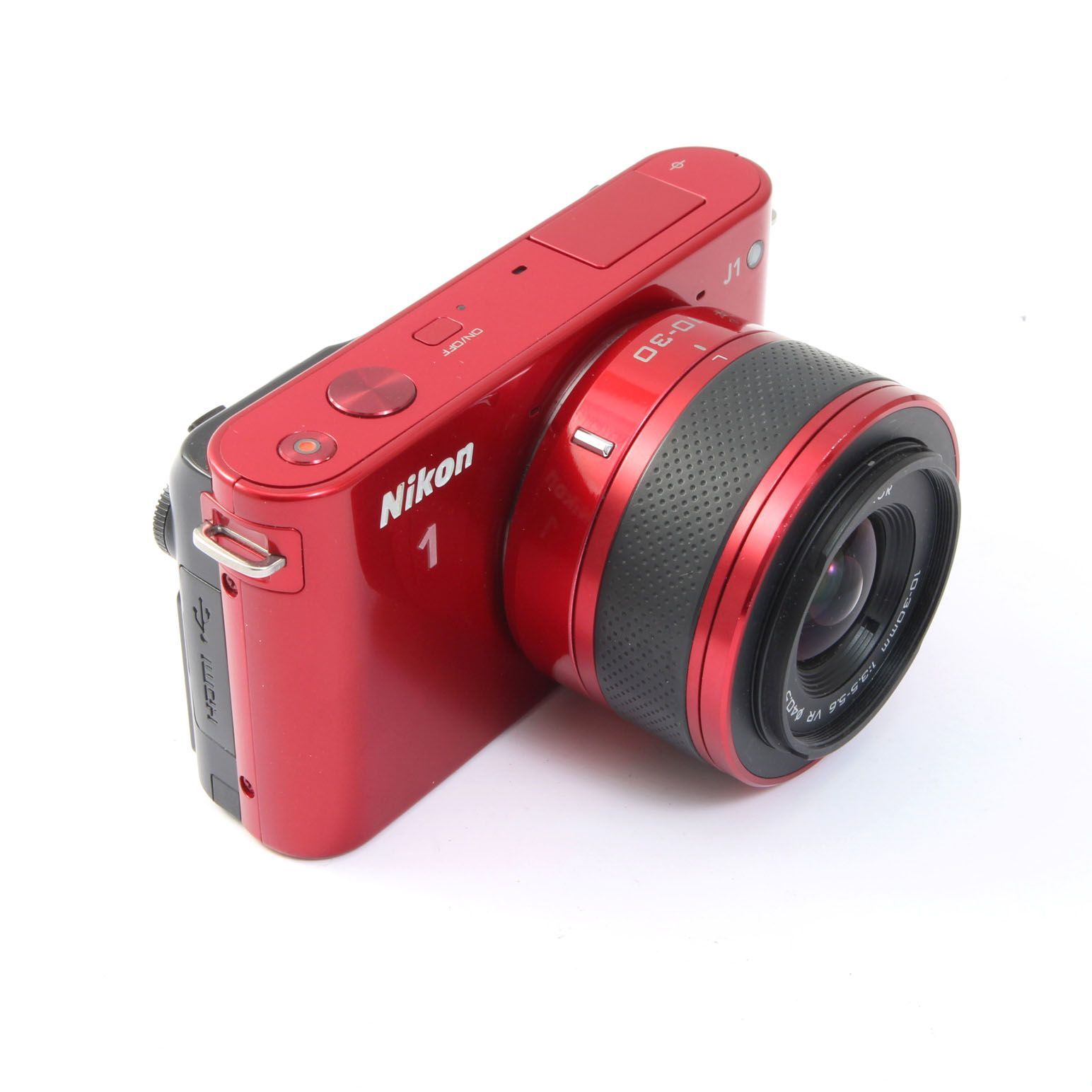 ニコン Nikon1 J1 レッド + 1NIKKOR 10-30mm VR レンズセット