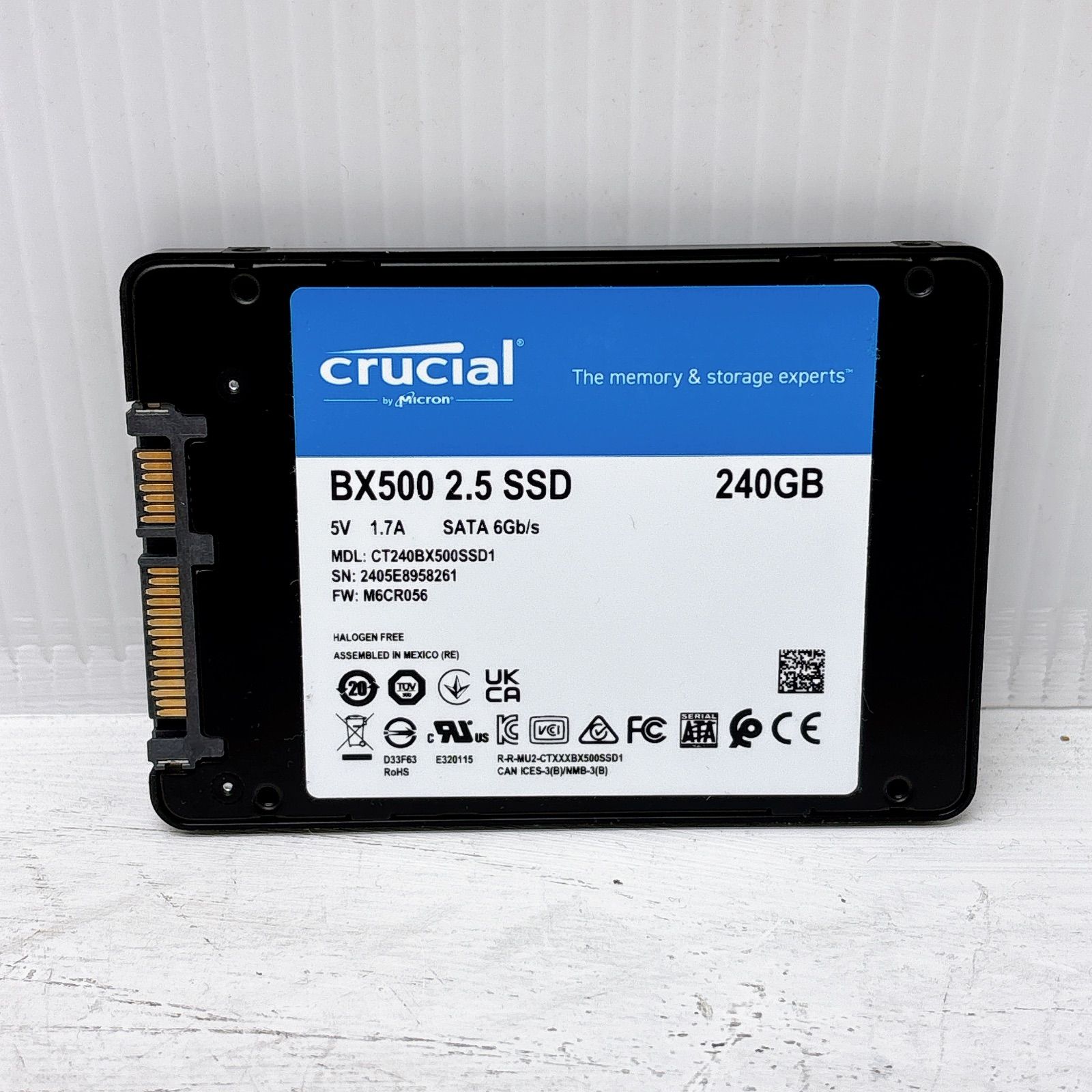 使用時間55時間】crucial 2.5インチ SATA SSD 240GB CT240BX500SSD1