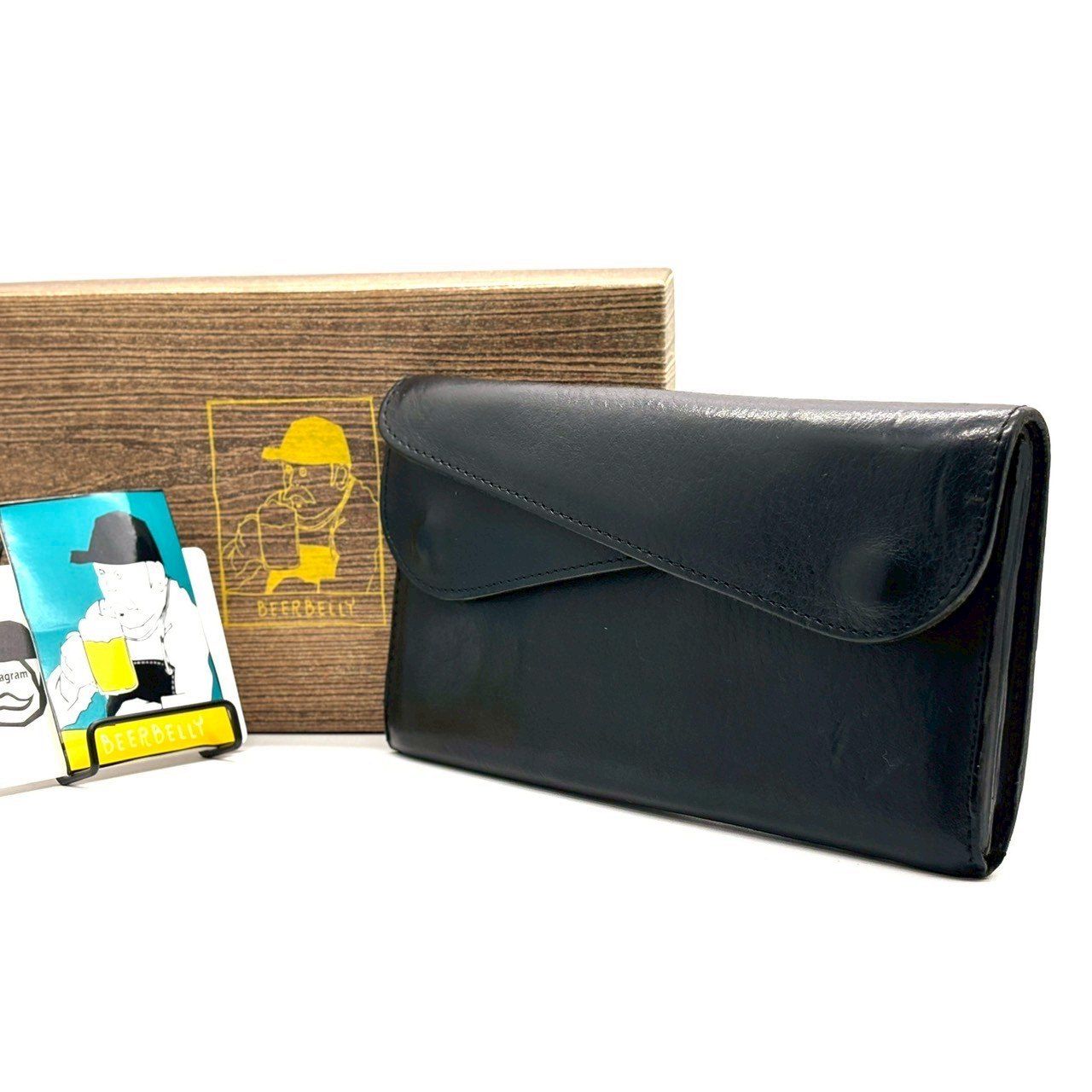 開いて、迷わない財布】 BEERBELLY 長財布 ダブルフラップ ウォレット