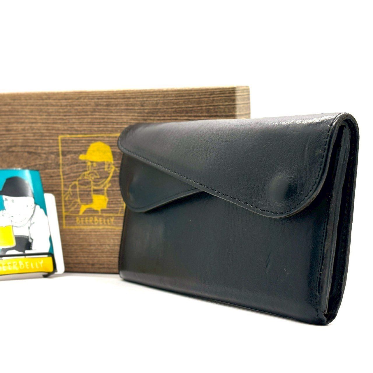 開いて、迷わない財布】 BEERBELLY 長財布 ダブルフラップ ウォレット