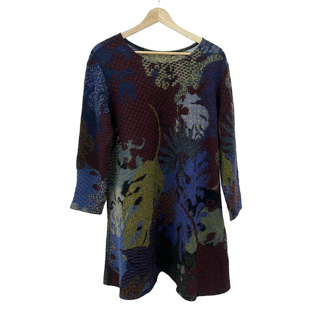 ヨーガンレール ワンピース サイズM レディース美品 - ボルドー×ブルー