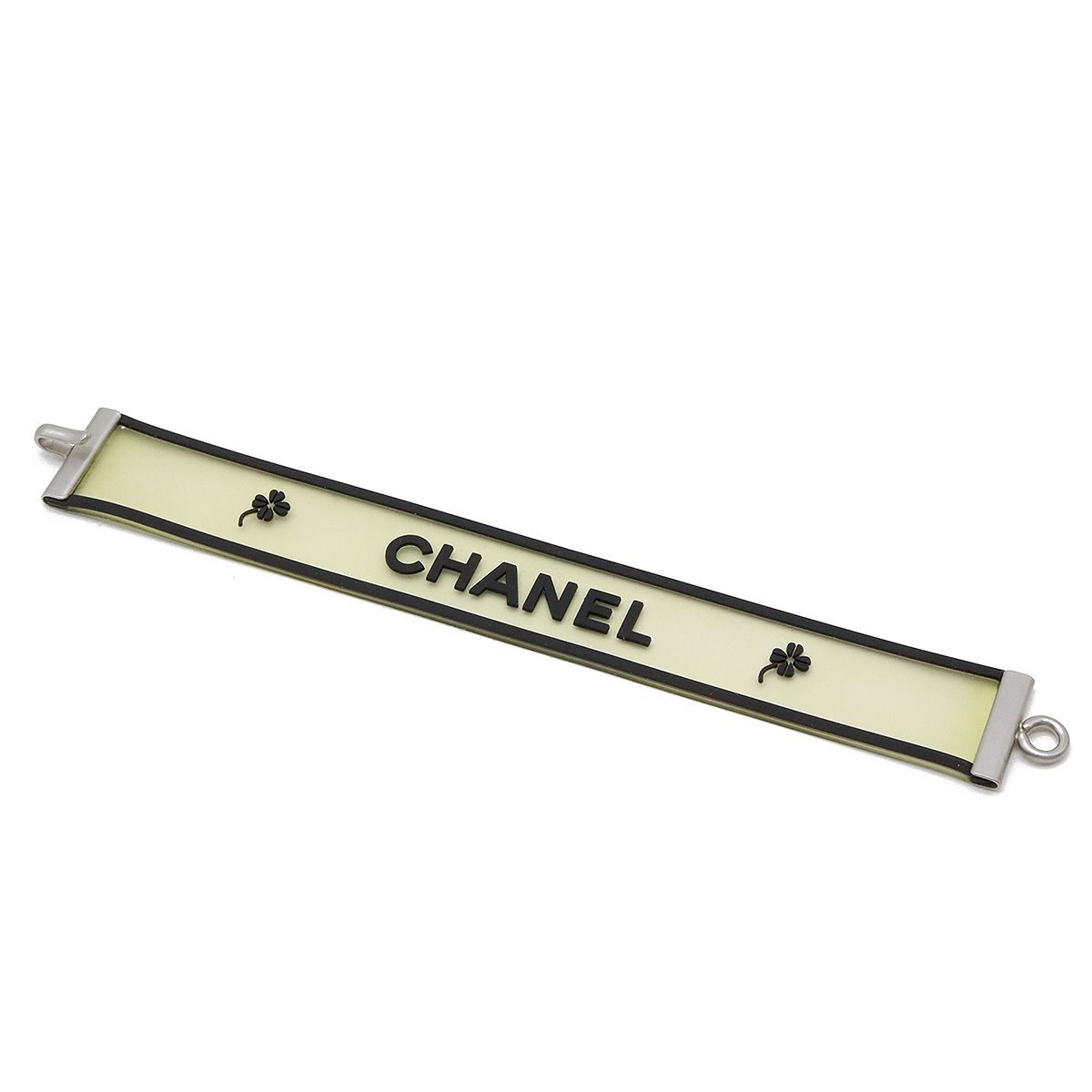 CHANEL シャネル　 ブラック ラバーブレスレット CHANEL シャネル ラバー ブレスレット バンド ロゴ ブラック 黒 クリア