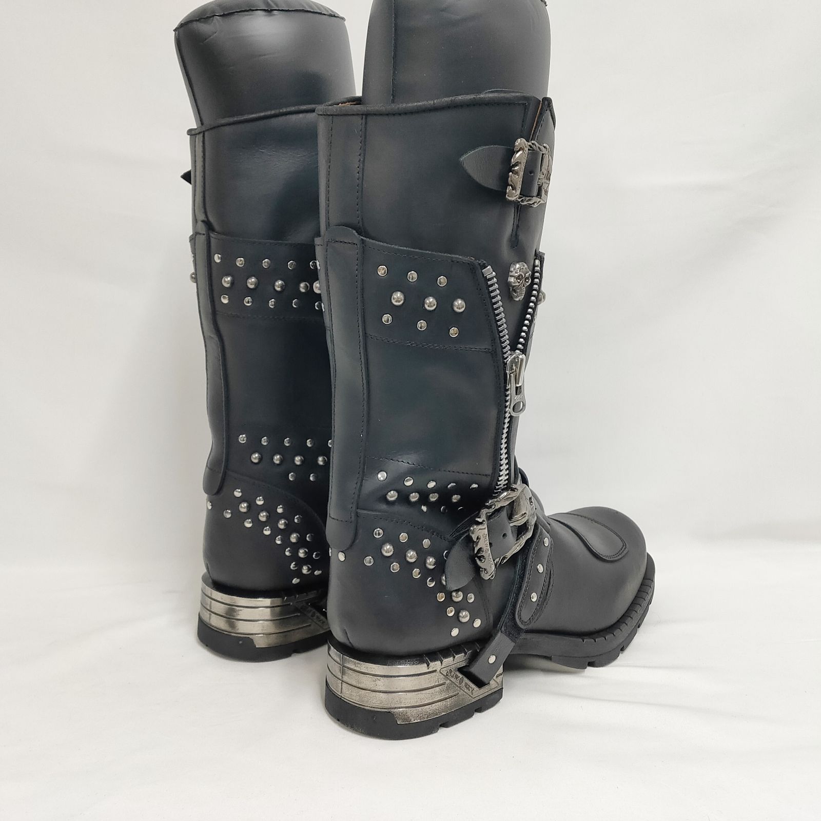 NEW ROCK スカルバックル ブーツ ブラック 新品 未使用 ニューロック モトロック スカルバックルモデル ブラック