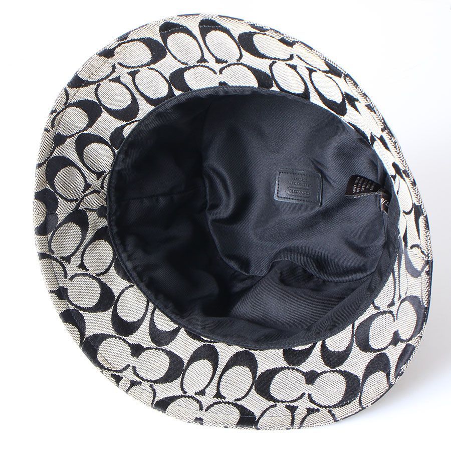 OA26006 美品 COACH コーチ シグネチャー 帽子 バケット ハット グレー