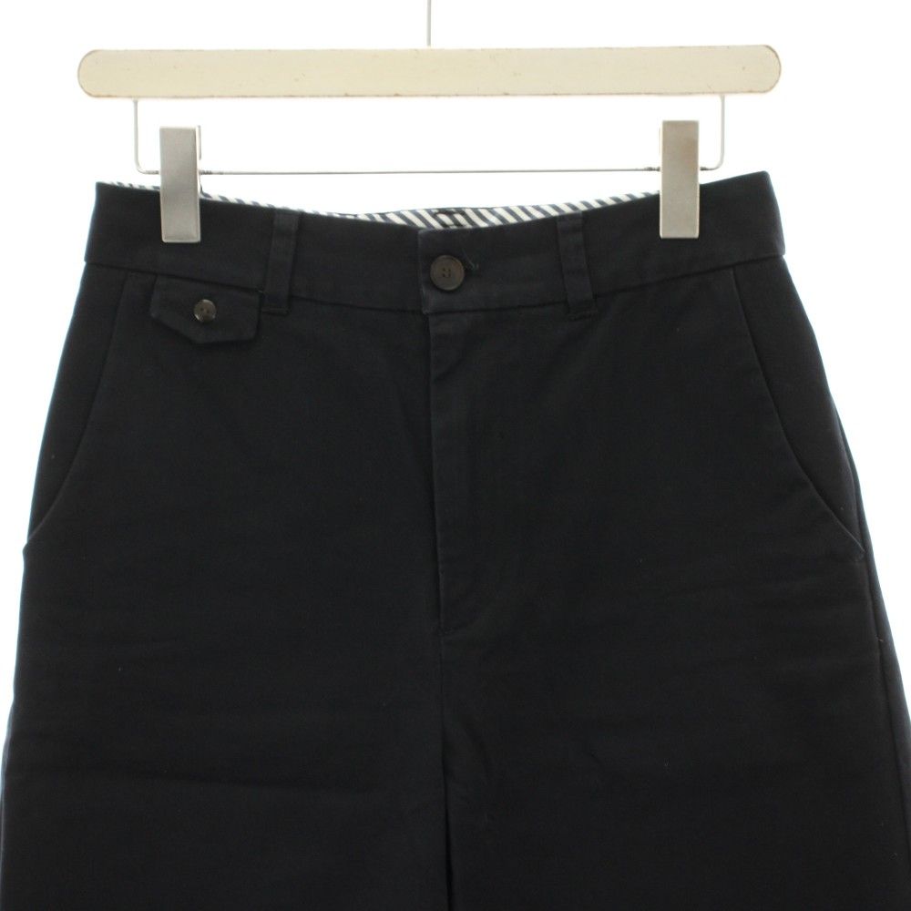 ヒューマンウーマン HUMAN WOMAN 甘撚コットンチノパンツ ワイドパンツ