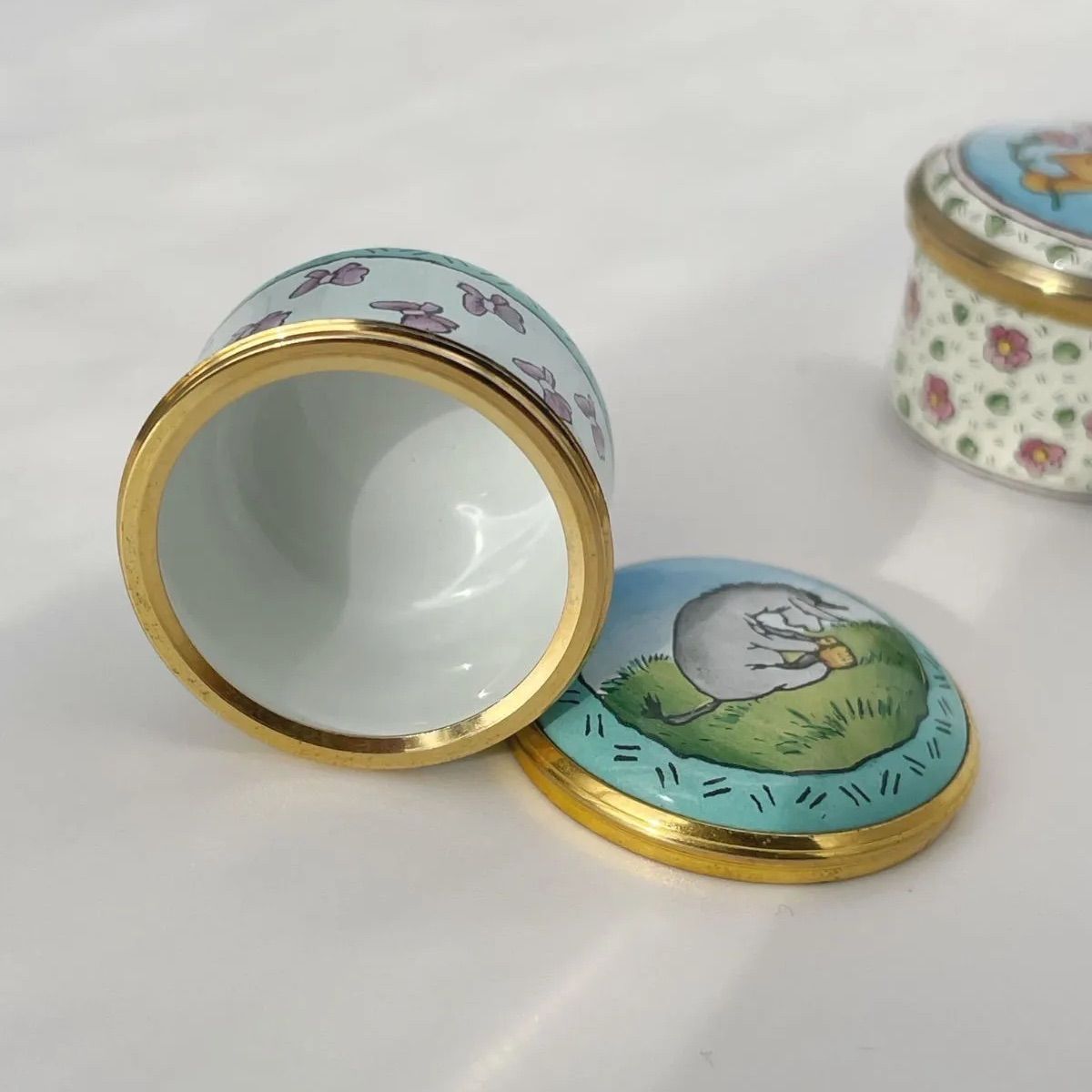 英国王室御用達 ハルシオン・デイズ エナメルボックス 2点セット