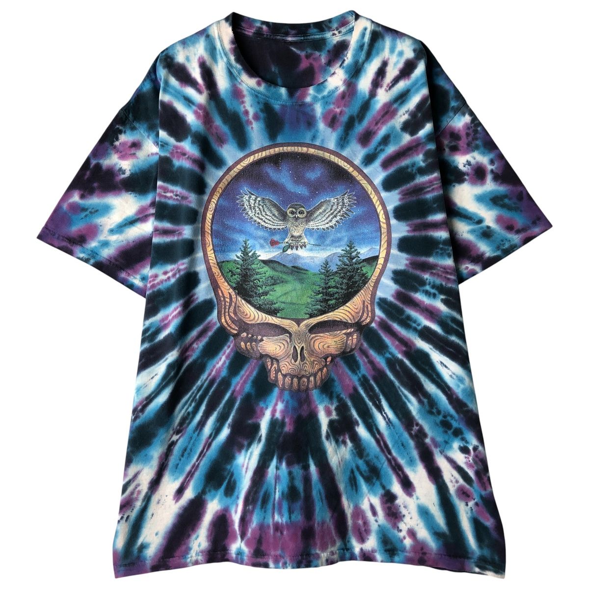 古着 GRATEFUL DEAD グレイトフルデッド ドクロ柄 スカル柄 タイダイ柄 