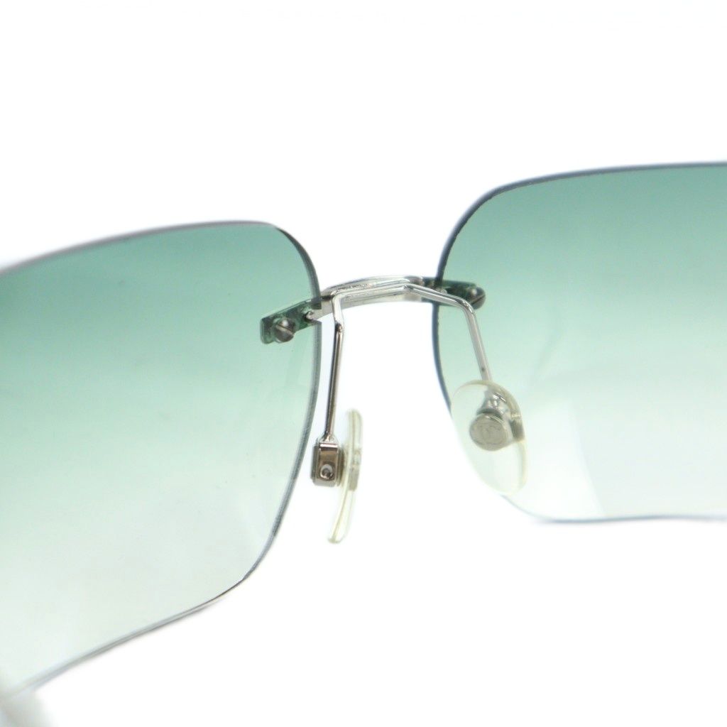 シャネル CHANEL サングラス 眼鏡 めがね リムレス ロゴ 62□15-120 緑