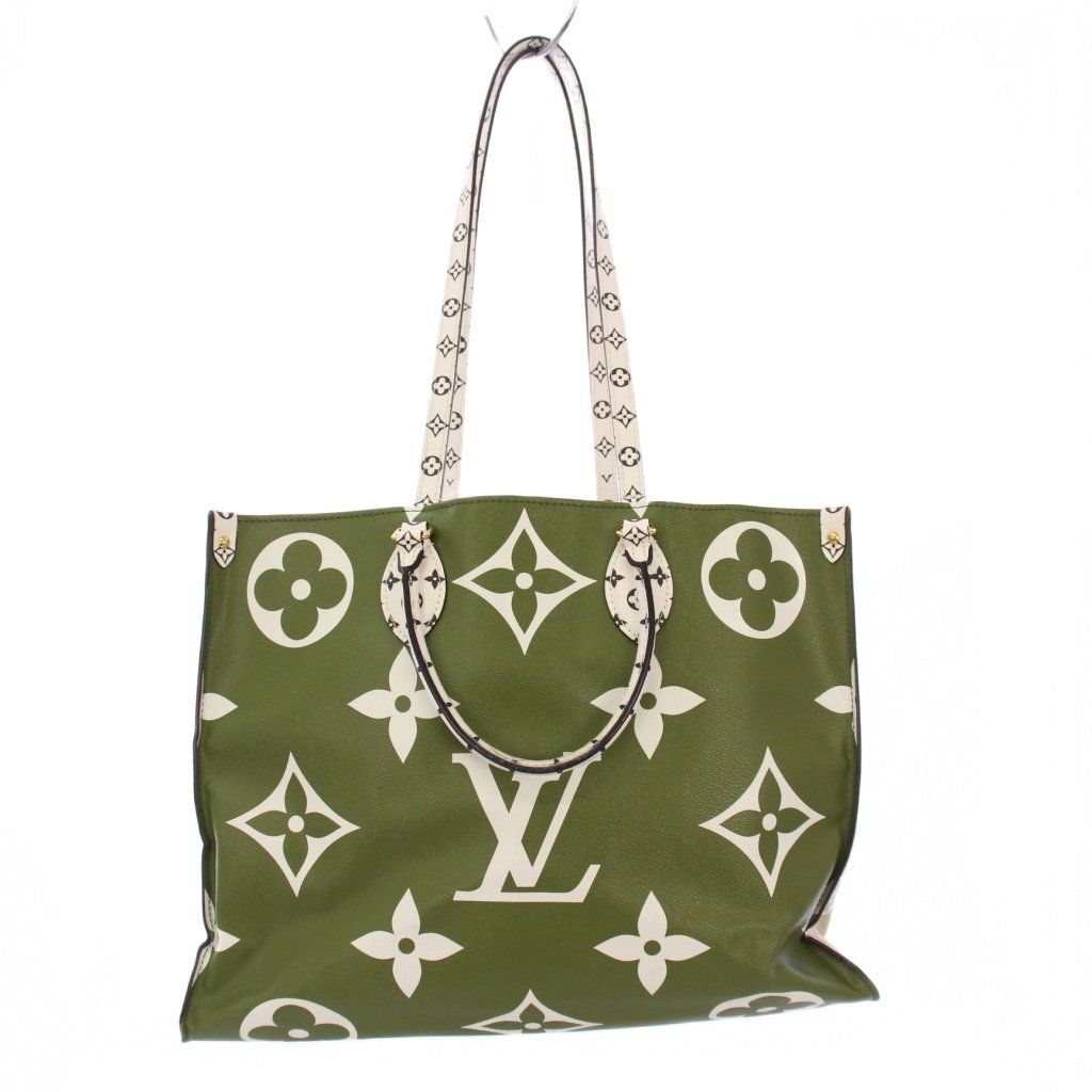 ルイヴィトン LOUIS VUITTON モノグラムジャイアント オンザゴーGM トートバッグ カーキ クリーム M44571 /KH OH