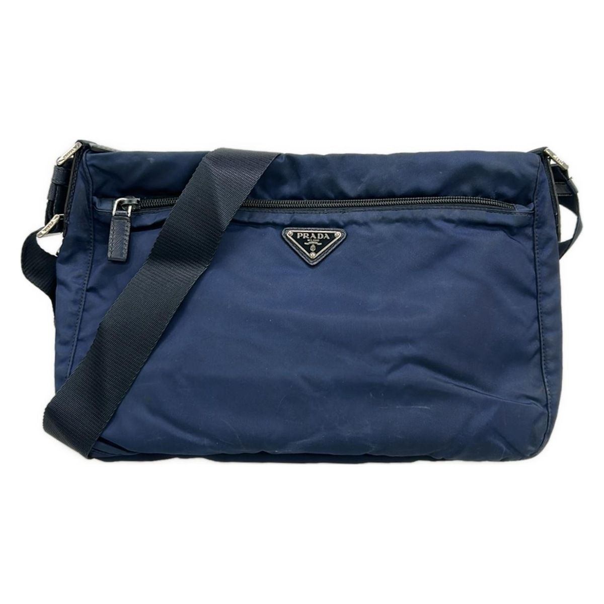 PRADA(プラダ) ショルダーバッグ - ネイビー レザー - メルカリ