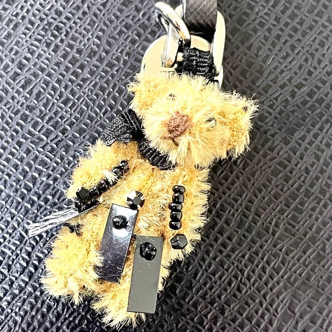 プラダ PRADA クマ 熊 ベアー チャーム ストラップ シルバー金具