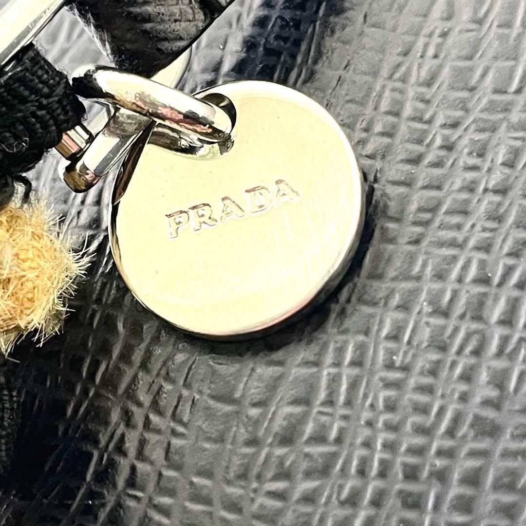 プラダ PRADA クマ 熊 ベアー チャーム ストラップ シルバー金具