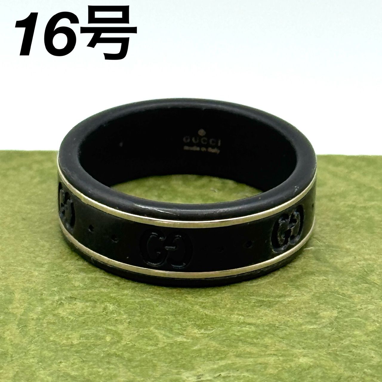 16号】GUCCI アイコンリング AU750 コランダム 指輪 1-103 - メルカリ