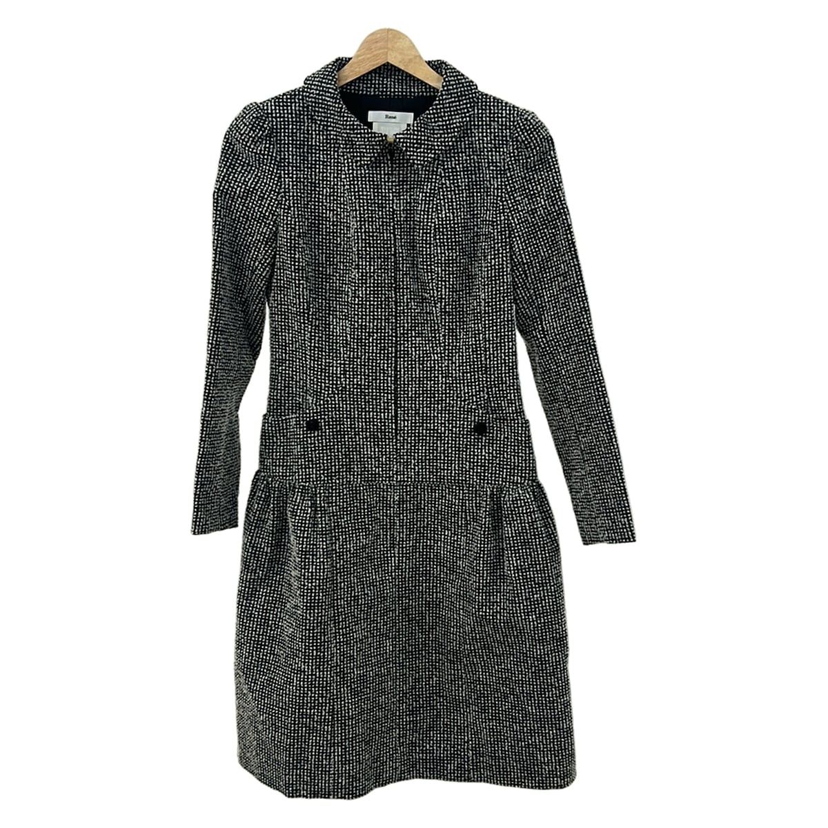 Rene(ルネ) ワンピース サイズ34 S レディース美品 - ダークグレー×白