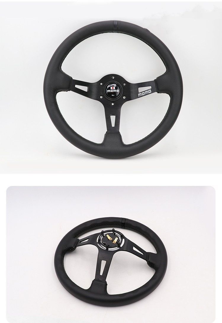 MOMO ステアリングホイール 14インチ レザー 3色選 - メルカリ