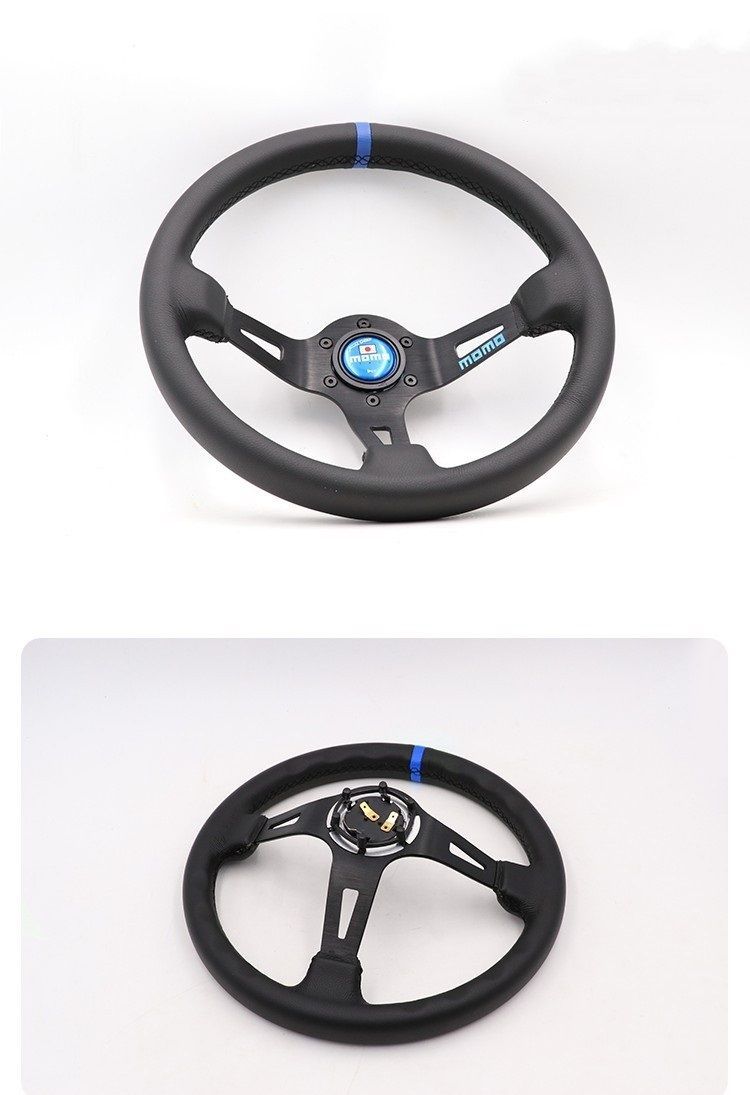 MOMO ステアリングホイール 14インチ レザー 3色選 - メルカリ