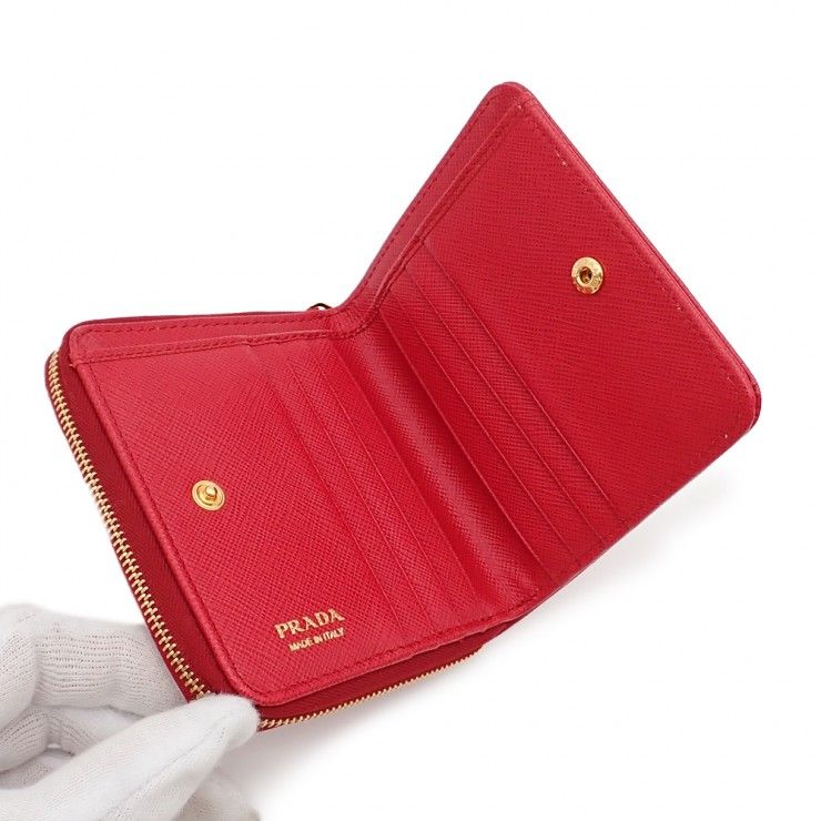 未使用品 PRADA プラダ コンパクトウォレット 折り財布 1ML036