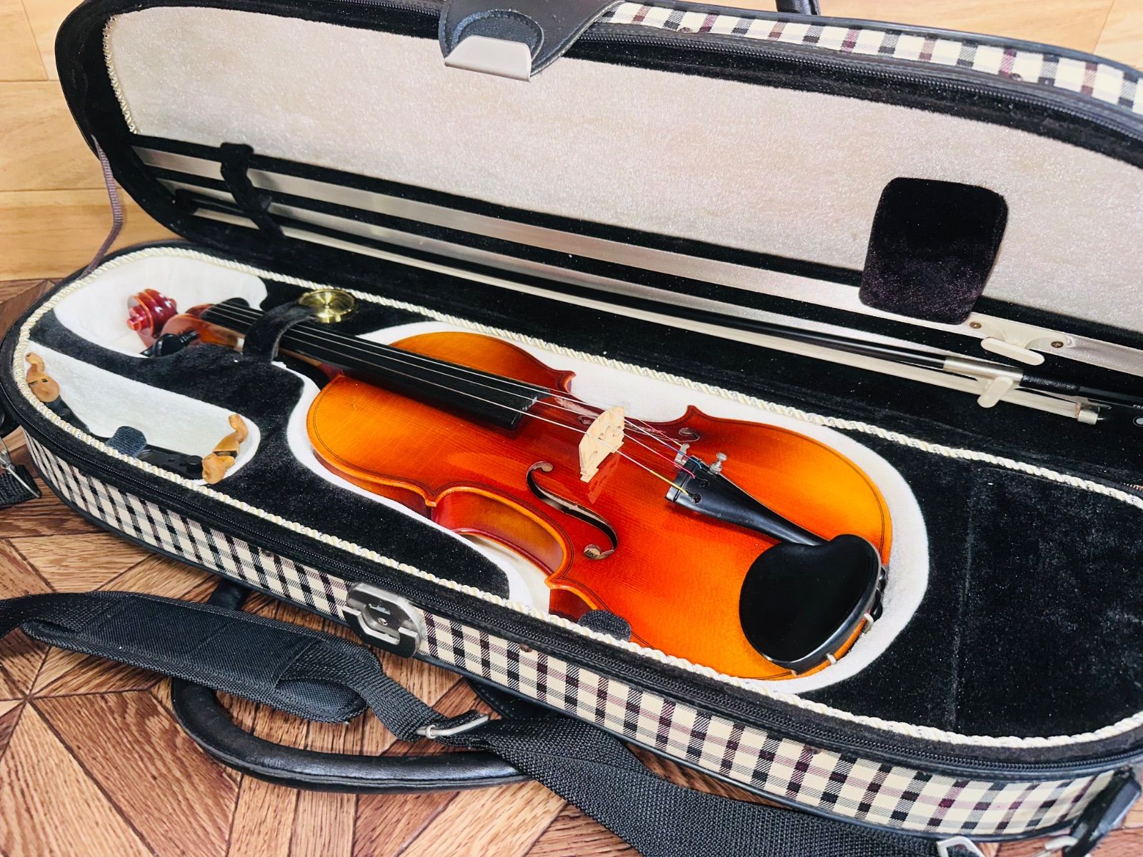 SUZUKI ヴァイオリン バイオリン NO.280 4/4 Anno1987 弓PRESTO 肩当て