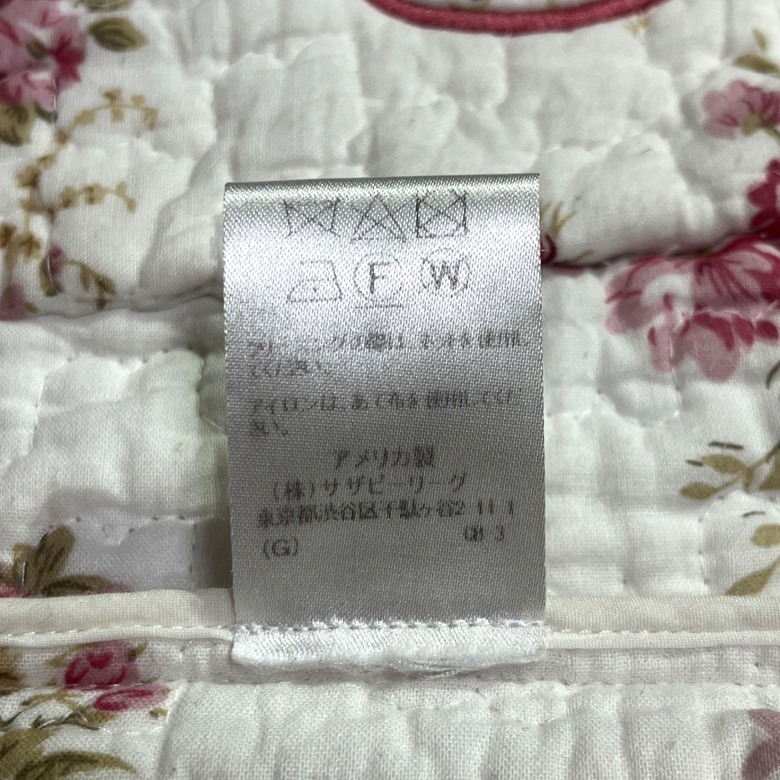 cY78 UNE FEMME New York 定12万 花柄 バラ キルティング ビンテージ