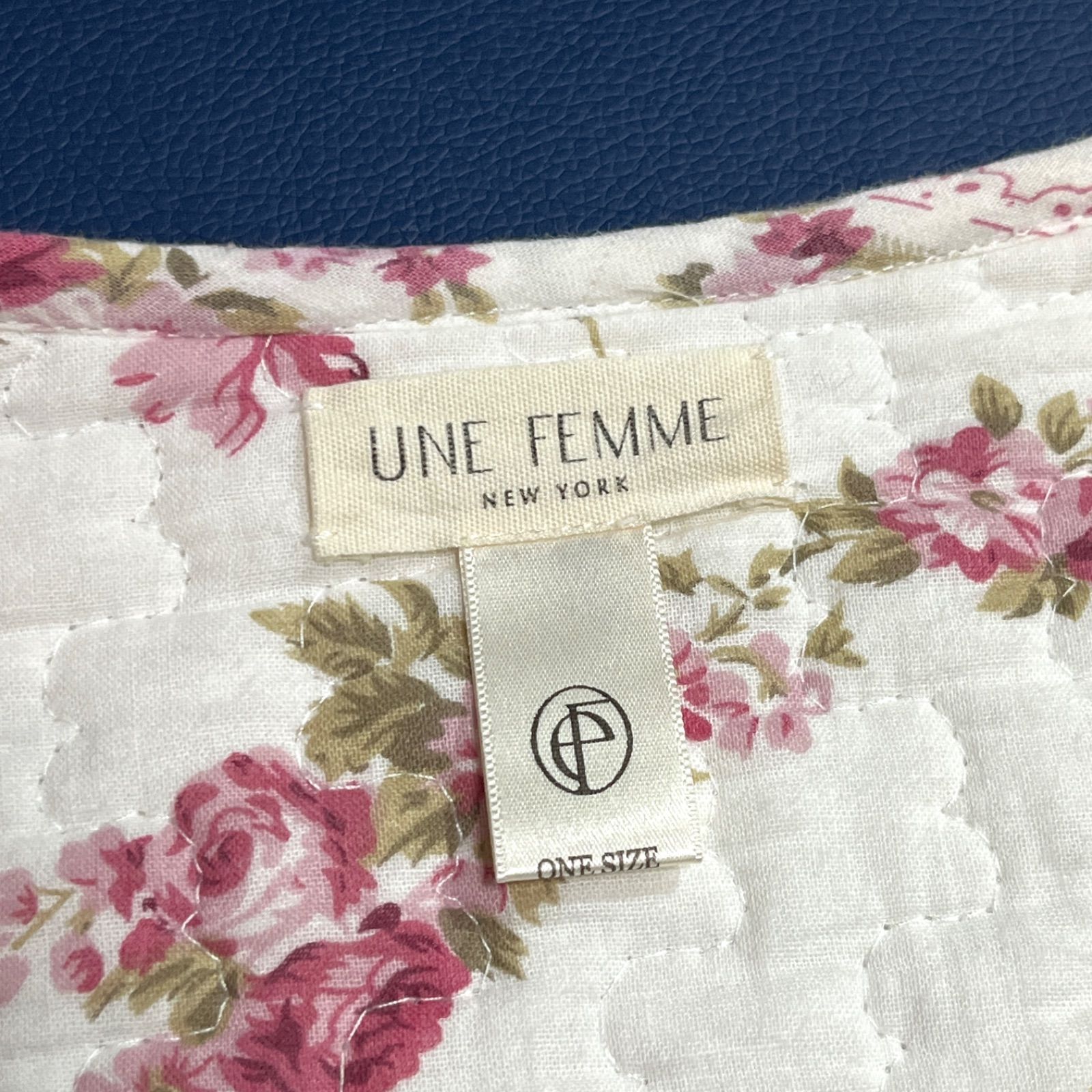 cY78 UNE FEMME New York 定12万 花柄 バラ キルティング ビンテージ