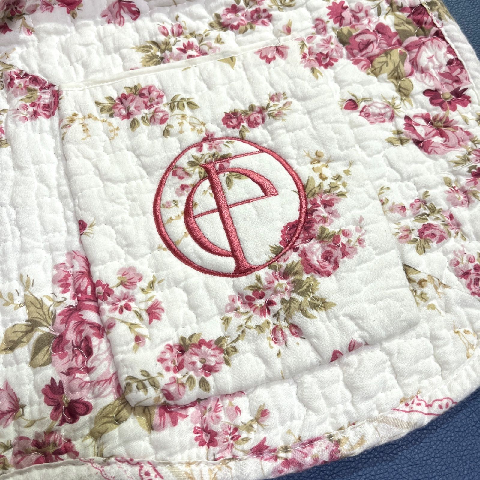 cY78 UNE FEMME New York 定12万 花柄 バラ キルティング ビンテージ