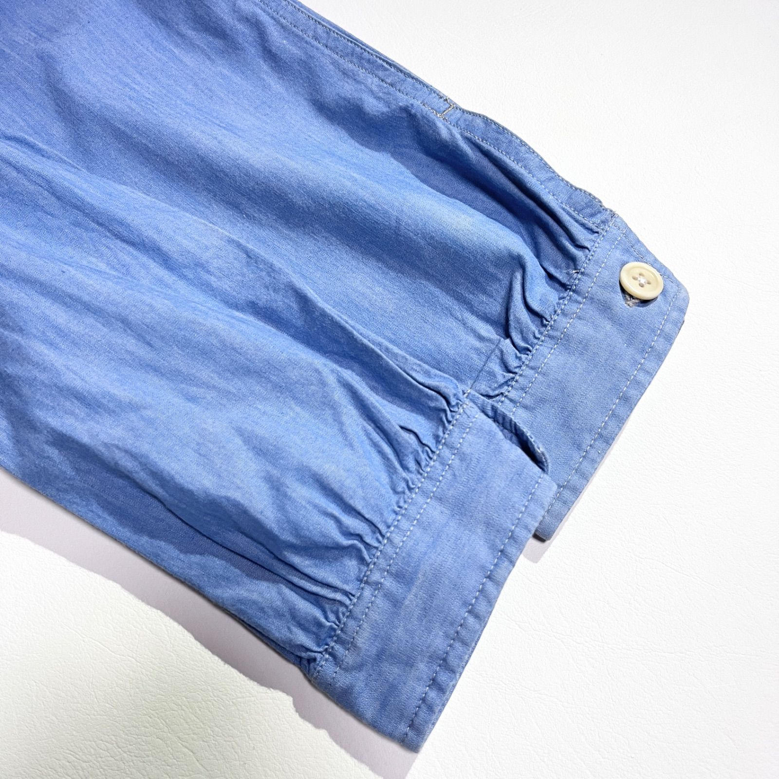 cY94 MHL. マーガレットハウエル バンドカラー シャツワンピース