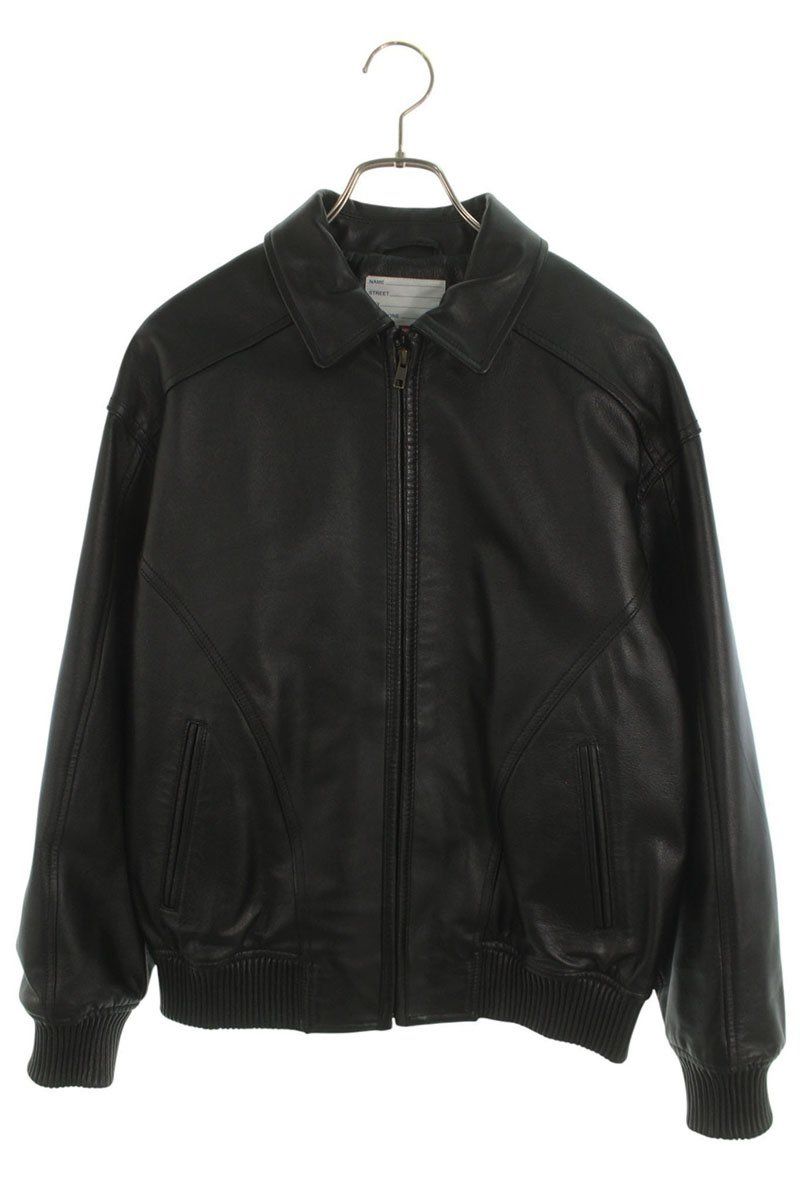 シュプリーム 18SS Studded Arc Logo Leather Jacket スタッズ