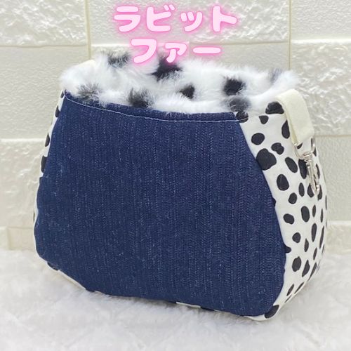 フクロモモンガ ショウガラゴ ポーチ こむすびサイズ/ラビットファー