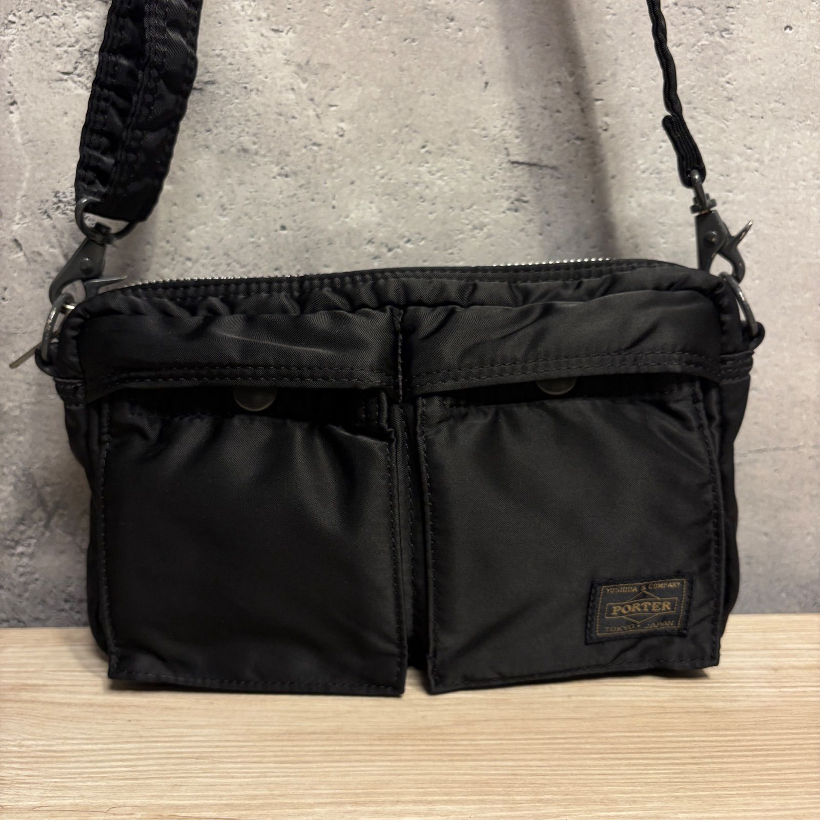 PORTER タンカー ショルダーバッグ ブラック 2ポケット 着脱可能 吉田