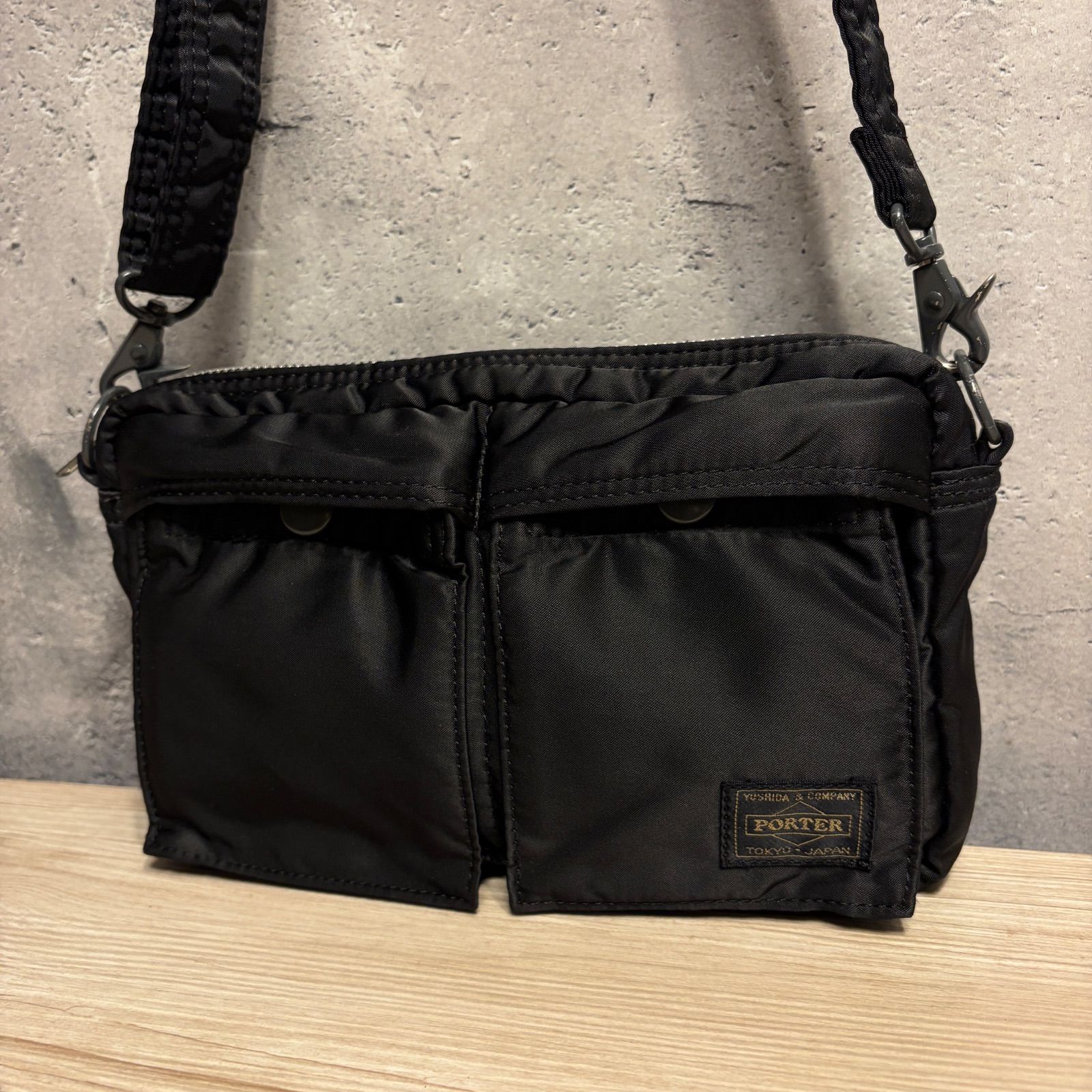PORTER タンカー ショルダーバッグ ブラック 2ポケット 着脱可能 吉田