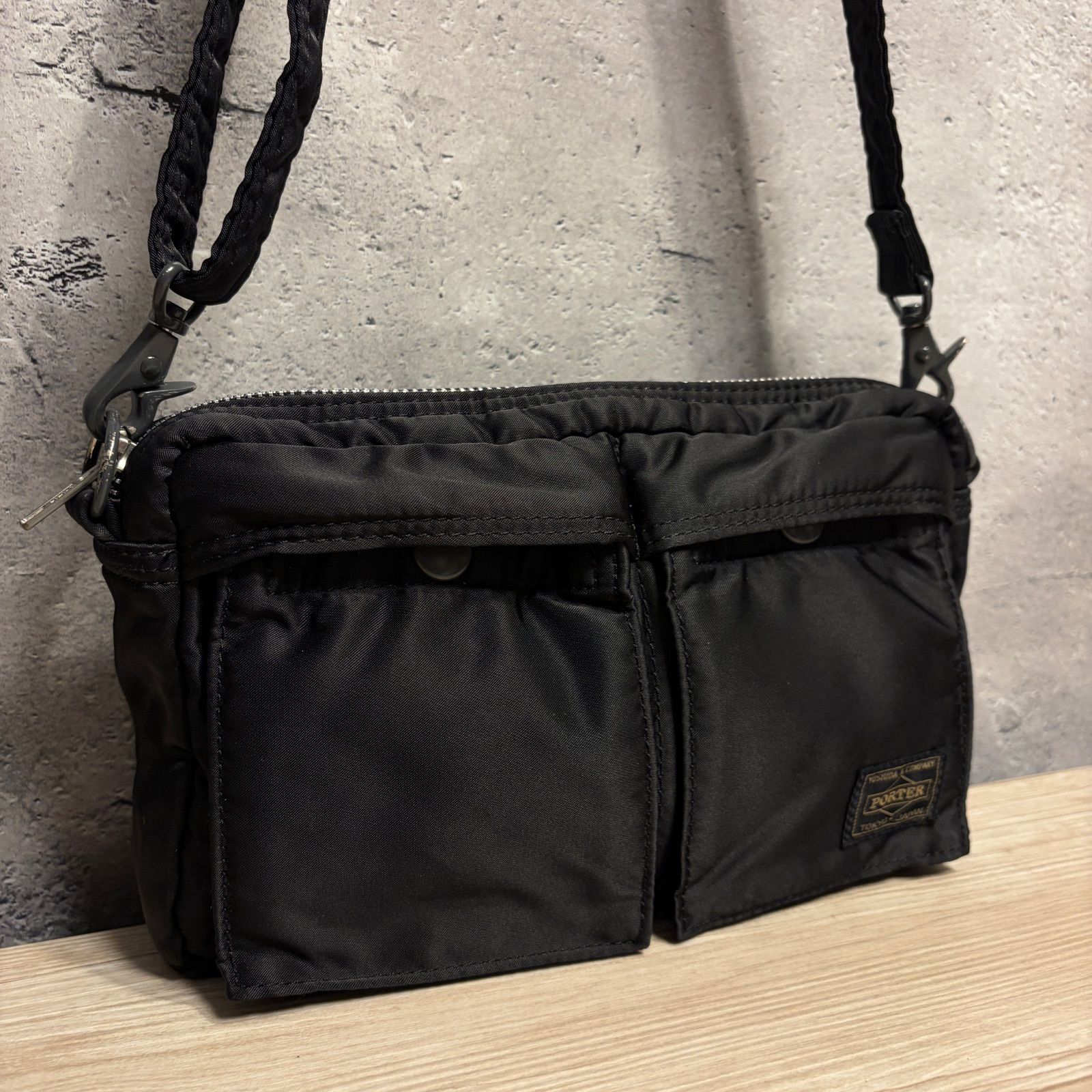 PORTER タンカー ショルダーバッグ ブラック 2ポケット 着脱可能 吉田