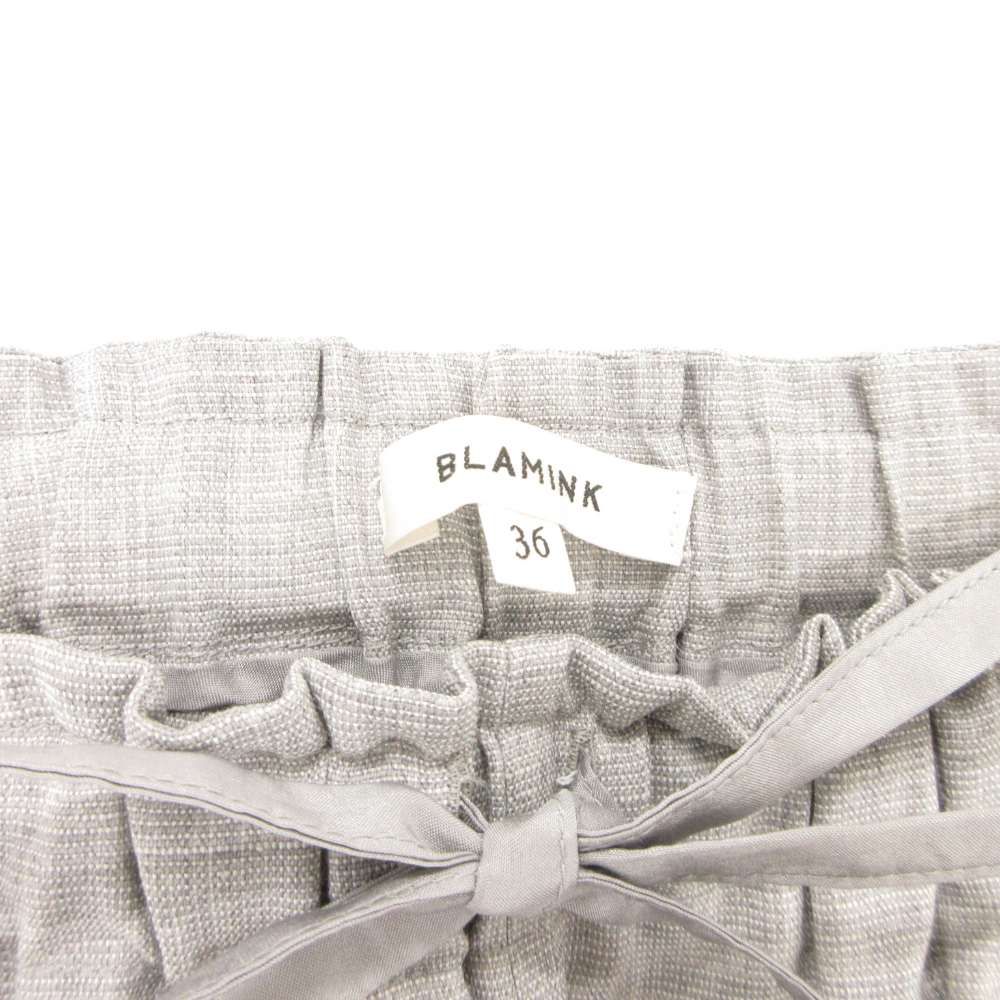 ブラミンク BLAMINK ウールリネンシルクドローストパンツ イージー