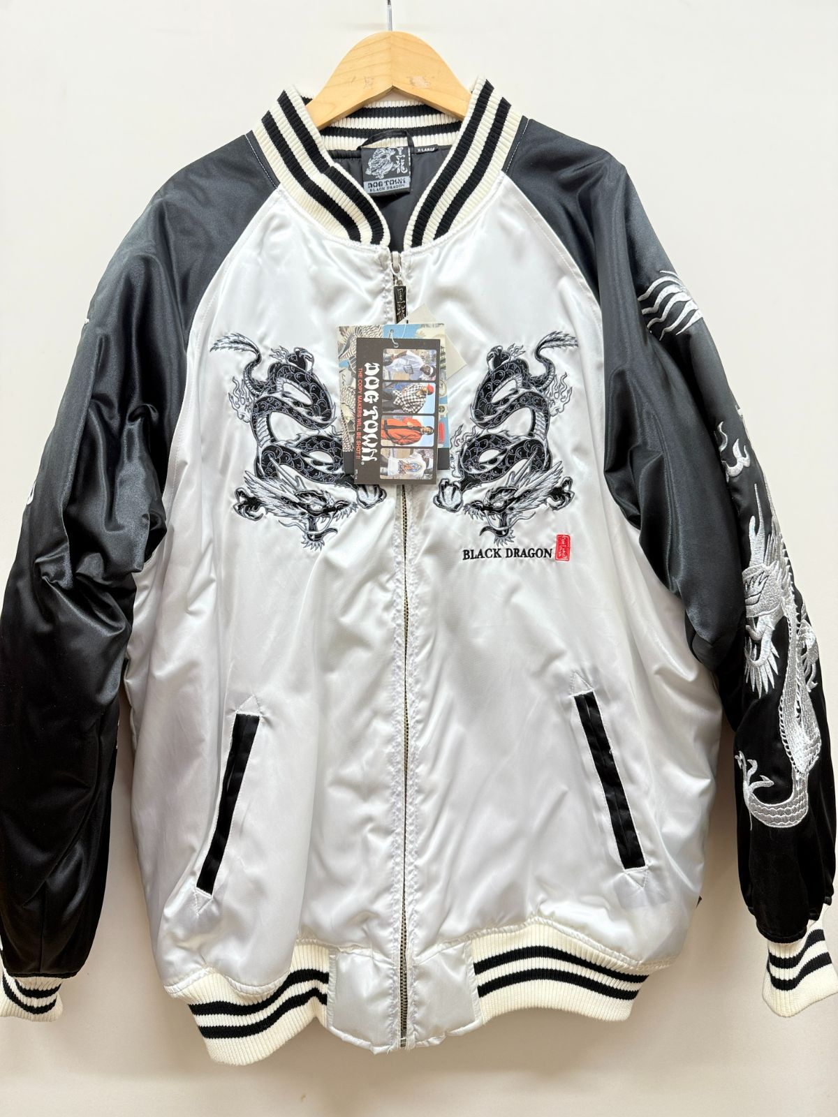 △▽△0160 DOG TOWN BLACK DRAGON 黒龍 龍 ドラゴン 刺繍 スカジャン