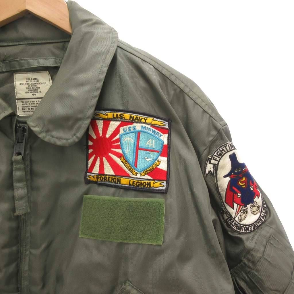 アルファ ALPHA 90s CPU-45/P フライトジャケット ブルゾン X-LARGE