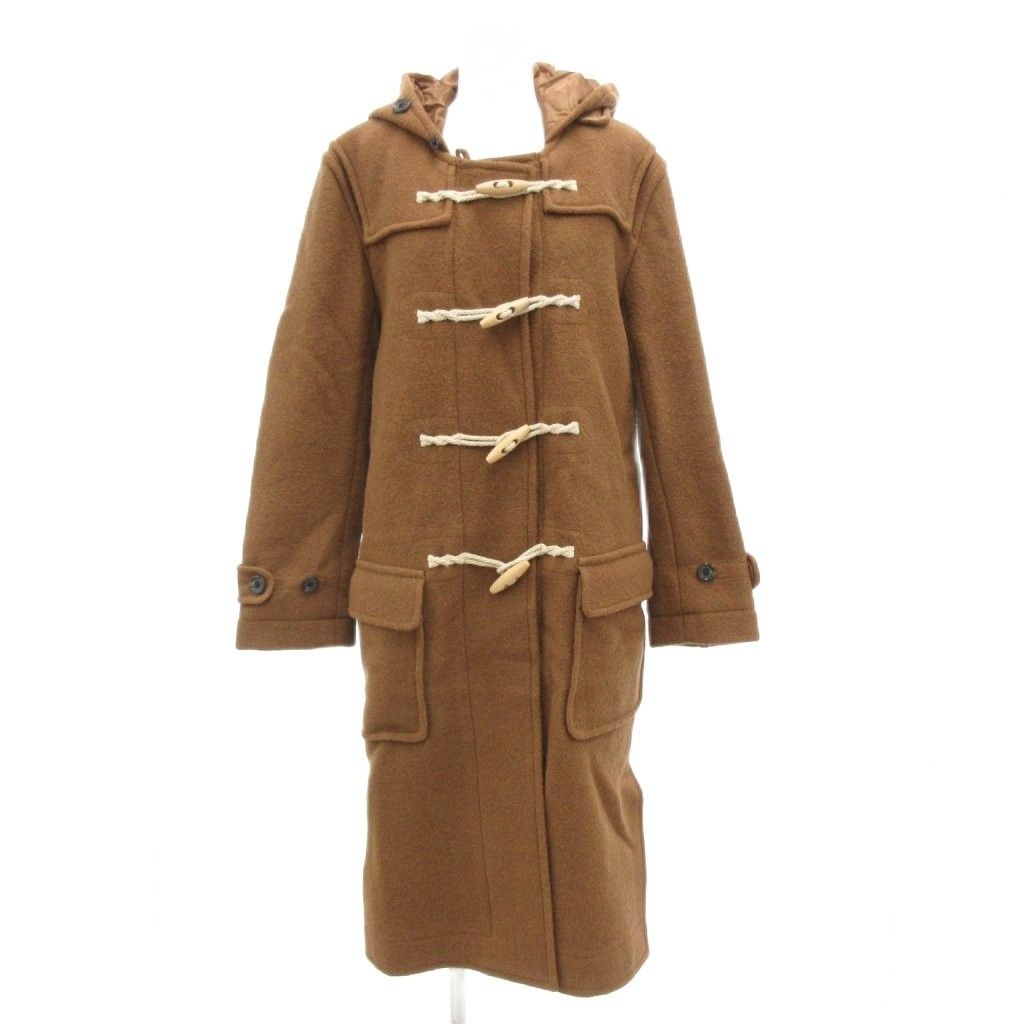 ピンクハウス PINK HOUSE ダッフルコート ロング ウール フード 茶