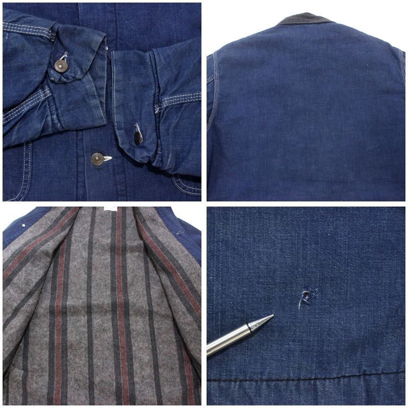70s vintage Sears 裏地ブランケット バットダイ デニム カバーオール