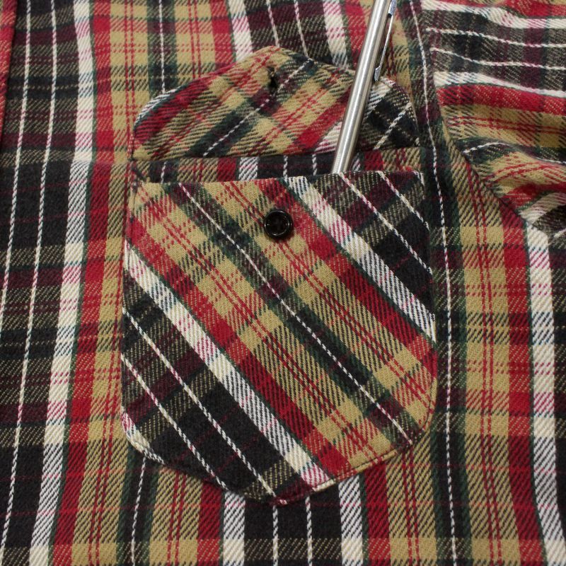 80s vintage OSHKOSH チェック柄 ヘビーネル 長袖シャツ メンズ XL